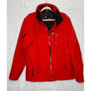 Men’s SPYDER Sz Lg Red & Black Sky Coat